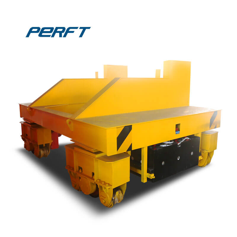 Injection Mould DC Motor Handling Flatbed Electric Rail Transfer Cart 